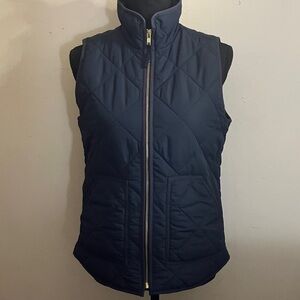 J. Crew Quilted Dark Blue Vest